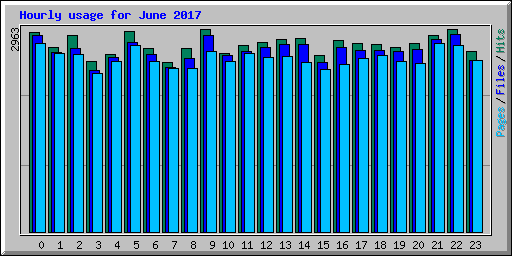 Hourly usage for June 2017