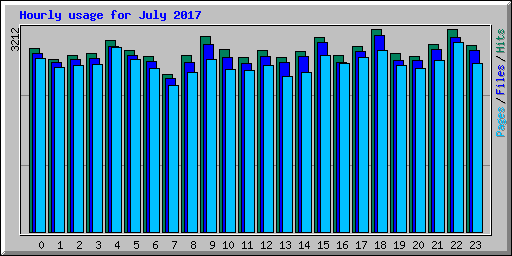 Hourly usage for July 2017