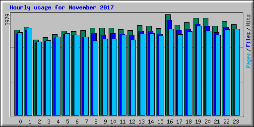 Hourly usage for November 2017