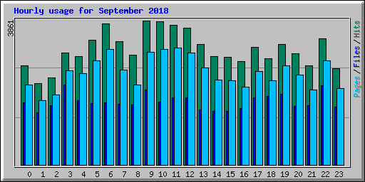 Hourly usage for September 2018