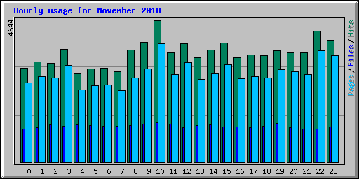 Hourly usage for November 2018