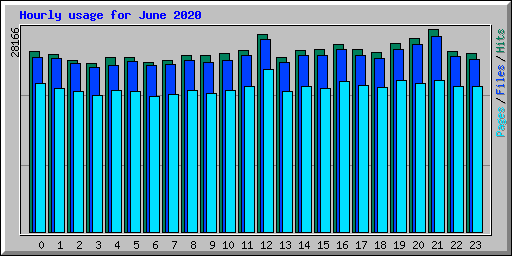 Hourly usage for June 2020