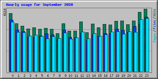 Hourly usage for September 2020