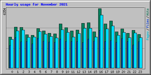 Hourly usage for November 2021