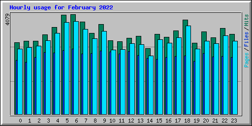 Hourly usage for February 2022