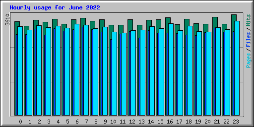 Hourly usage for June 2022
