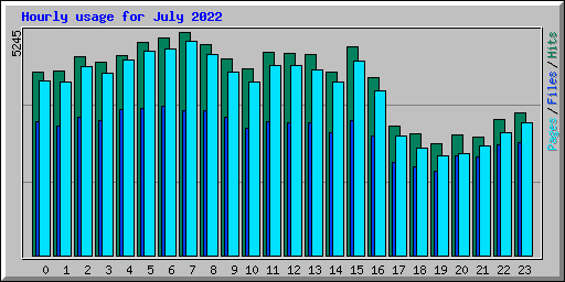 Hourly usage for July 2022