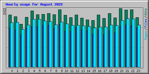 Hourly usage for August 2022