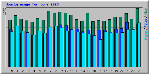 Hourly usage for June 2023