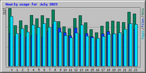 Hourly usage for July 2023