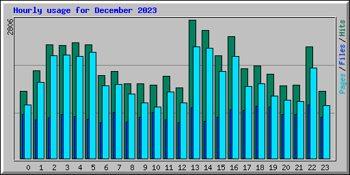 Hourly usage for December 2023