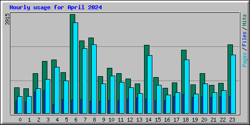 Hourly usage for April 2024