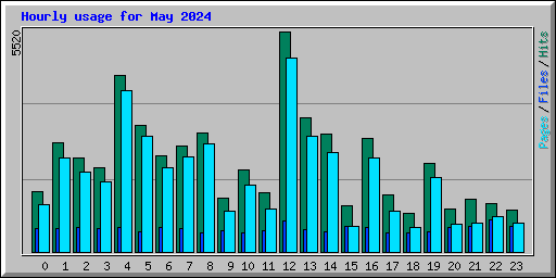 Hourly usage for May 2024