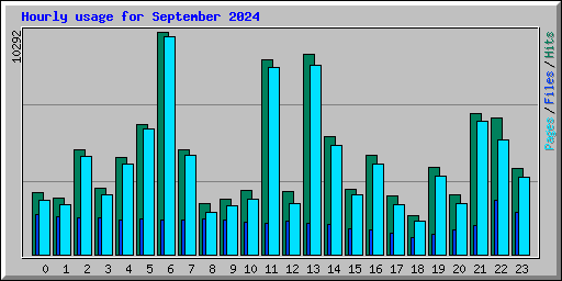 Hourly usage for September 2024
